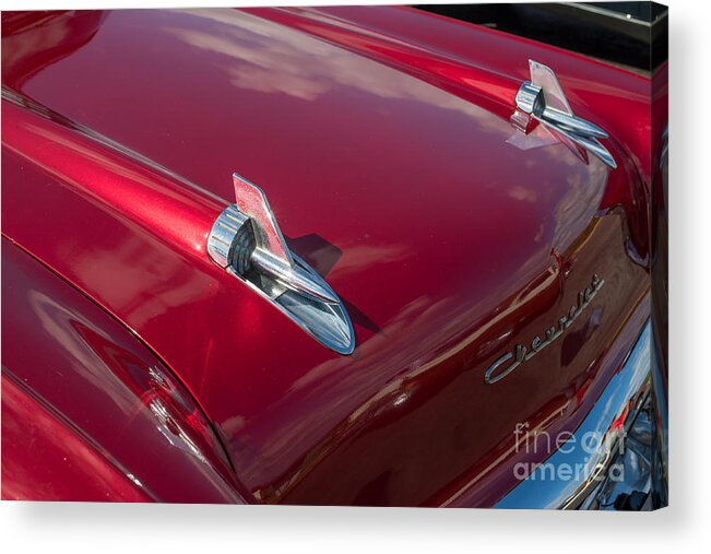 Car Acrylic Print featuring the photograph Old Chevrolet trunk by Les Palenik