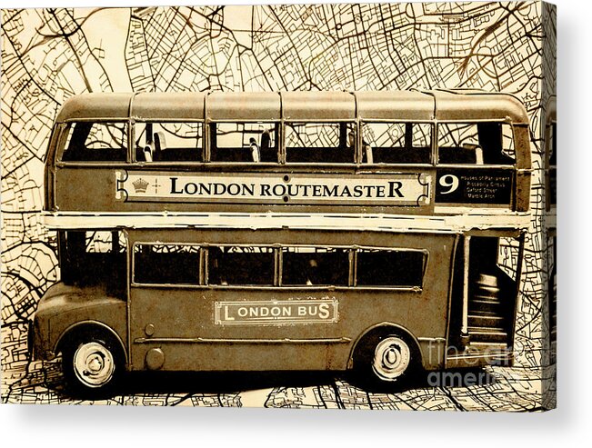 Bus Acrylic Print featuring the photograph Old city bus tour by Jorgo Photography