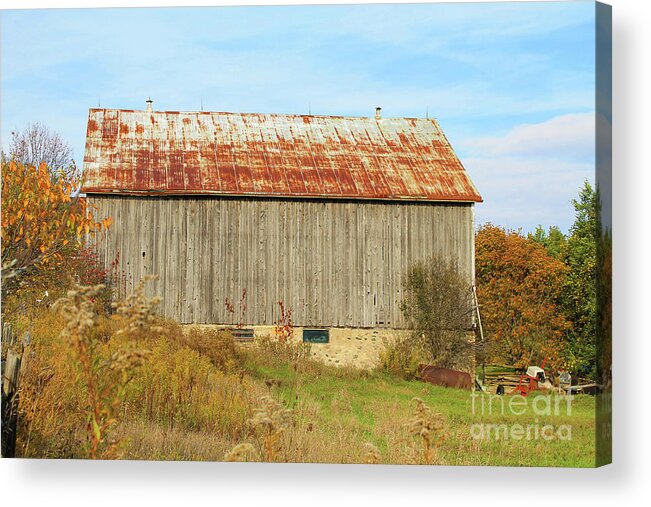 Barn Acrylic Print featuring the photograph Old Country Barn III by Nina Silver
