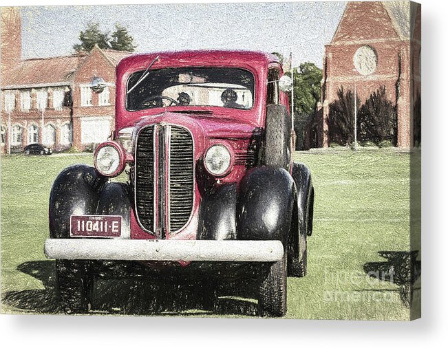 Dodge Acrylic Print featuring the digital art Old Dodge by Howard Ferrier