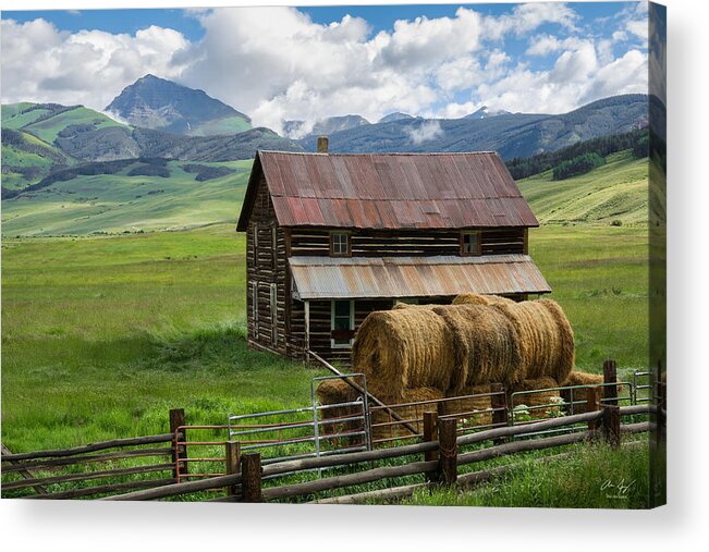 Barn Acrylic Print featuring the photograph Old Farm House and Teocalli Mountain by Aaron Spong