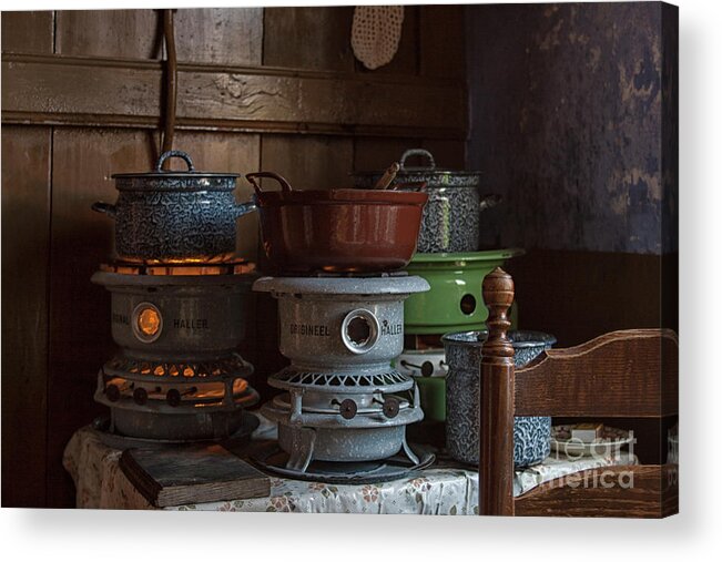 Cooking Acrylic Print featuring the photograph Old fashioned cooking on primus by Patricia Hofmeester
