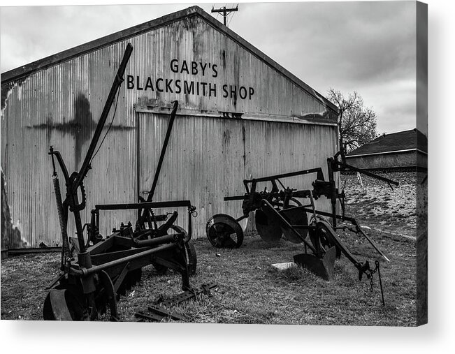 Blacksmith Acrylic Print featuring the photograph Old Frisco Blacksmith Shop by Nicole Lloyd
