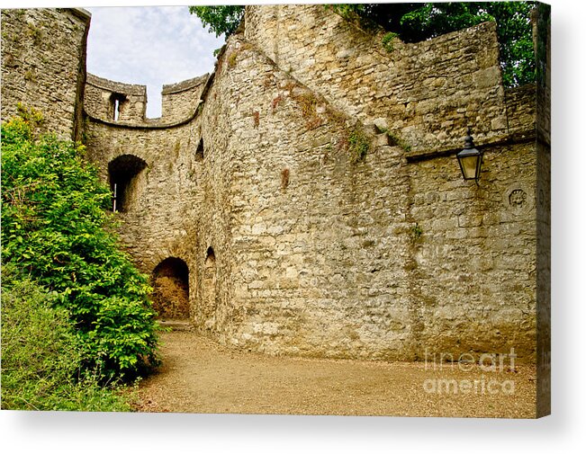 Old Wall Acrylic Print featuring the photograph Old Garden Wall. by Elena Perelman