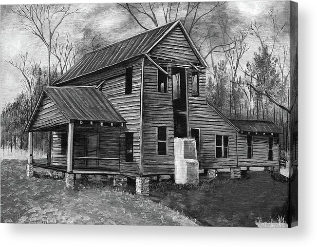 House Acrylic Print featuring the painting Old House by Virginia Bond