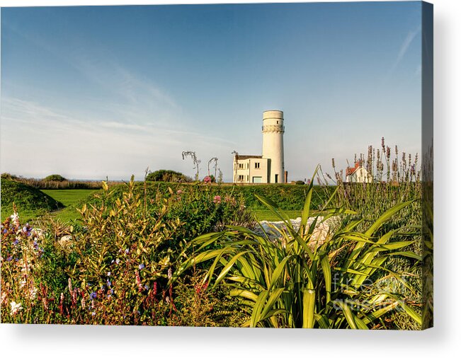 Lighthouse Acrylic Print featuring the photograph Old Hunstanton Lighthouse North Norfolk UK by John Edwards