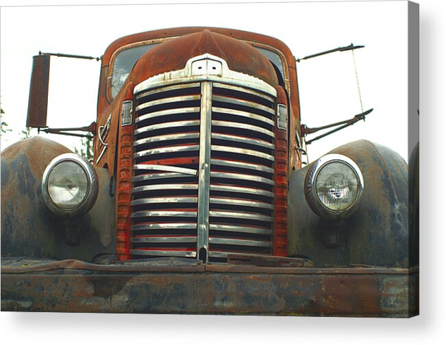 Old Cars Acrylic Print featuring the photograph Old International Gravel Truck by Randy Harris