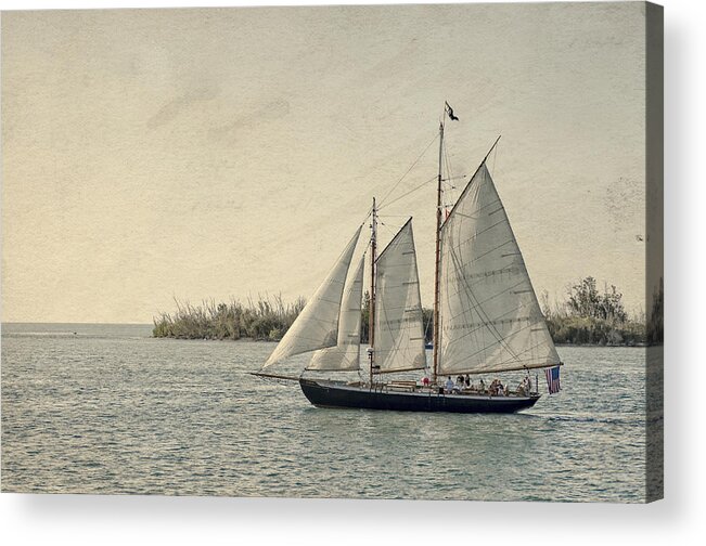 Boat Acrylic Print featuring the photograph Old Key West Sailing by Jim Shackett