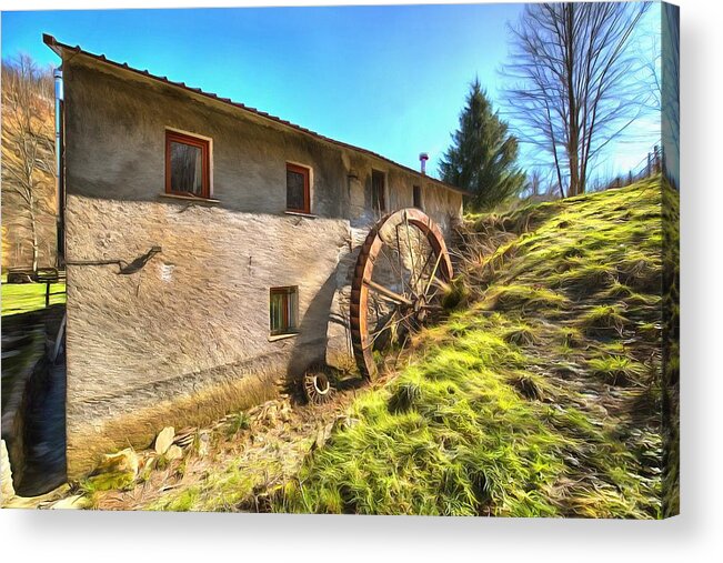 Mulini Acrylic Print featuring the photograph Old Mill - Antico Mulino by Enrico Pelos