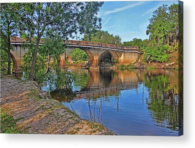 Old Peace River Bridge Acrylic Print featuring the photograph Old Peace River Bridge 2 by HH Photography of Florida