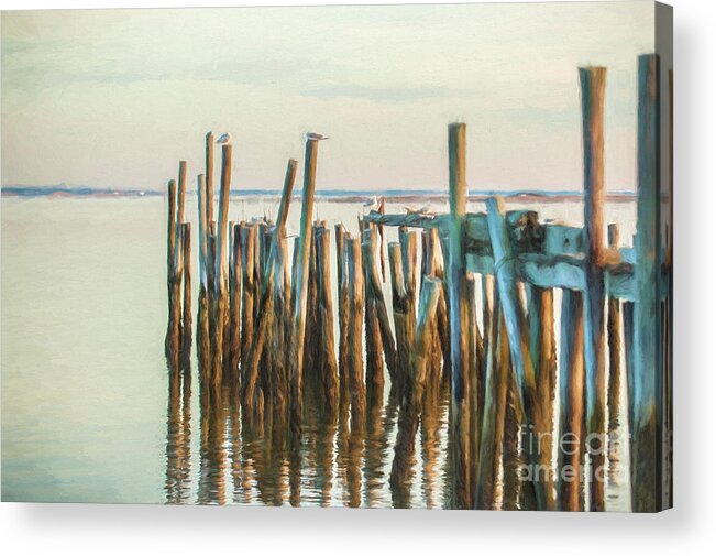 Provincetown Acrylic Print featuring the photograph Old Provincetown Wharf by Michael James