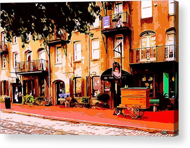 Savannah Acrylic Print featuring the painting Old Savannah by CHAZ Daugherty