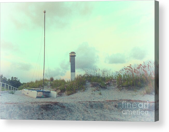 Sullivan's Island Lighthouse Acrylic Print featuring the photograph Old Sullivan's Island Beach by Dale Powell