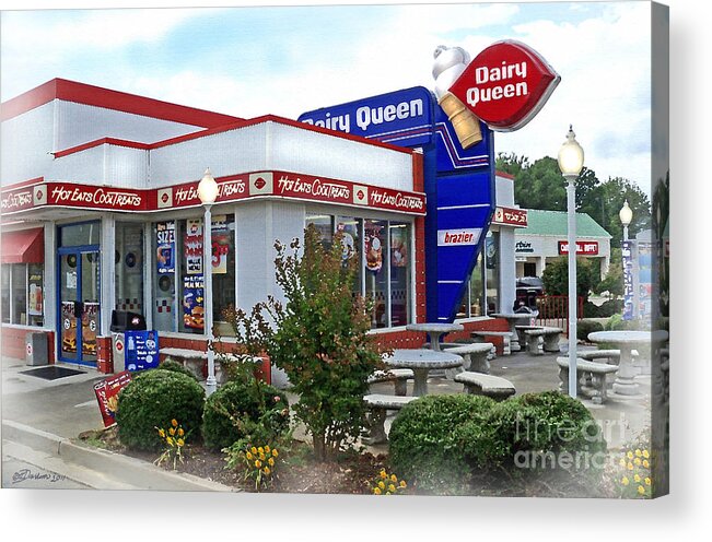 Dairy Queen Acrylic Print featuring the photograph Old Timey Dairy Queen by Pat Davidson