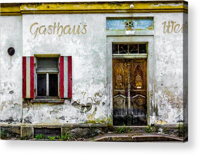 Austria Acrylic Print featuring the photograph Old traditional Austrian tavern by Wolfgang Stocker