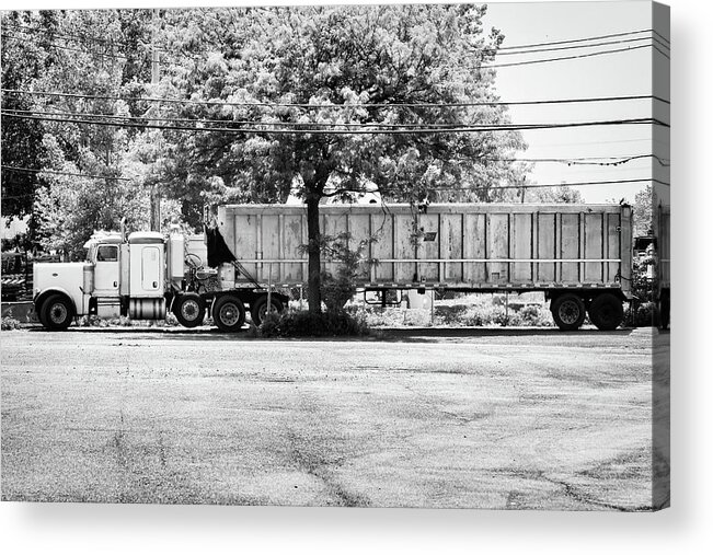 18 Wheeler Acrylic Print featuring the photograph 18 Wheeler Truck With Trailer by Klm Studioline