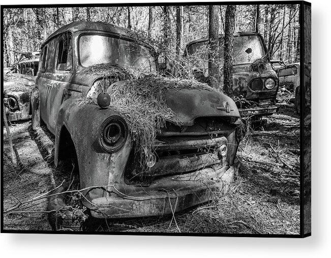 Cars Acrylic Print featuring the photograph old truck_MG_4220 by Matthew Pace