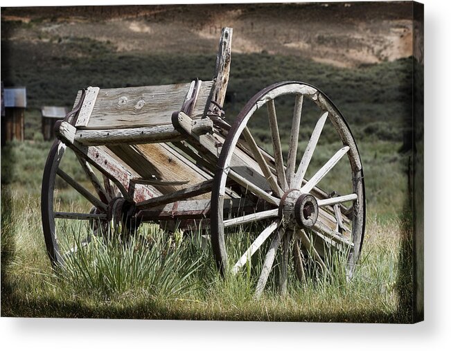 Antique Acrylic Print featuring the photograph Old Wheels by Kelley King