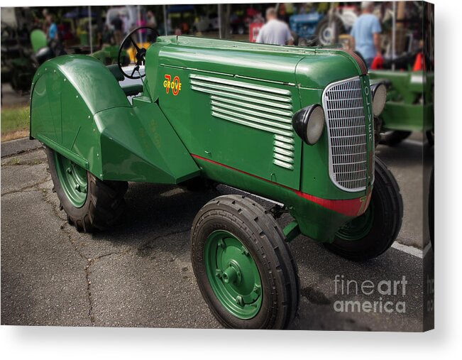 Tractor Acrylic Print featuring the photograph Oliver Grove 70 by Mike Eingle