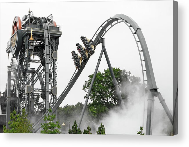 Park Acrylic Print featuring the photograph On a Rollercoaster by Adriana Zoon