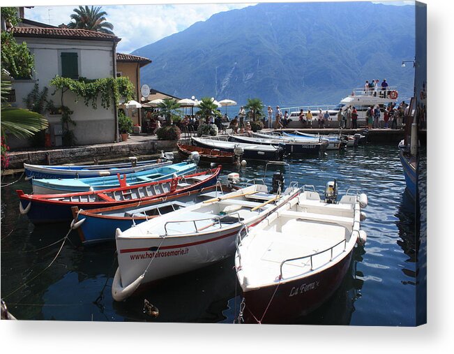 Lake Garda Acrylic Print featuring the photograph On Lake Garda Italy by Jean Walker