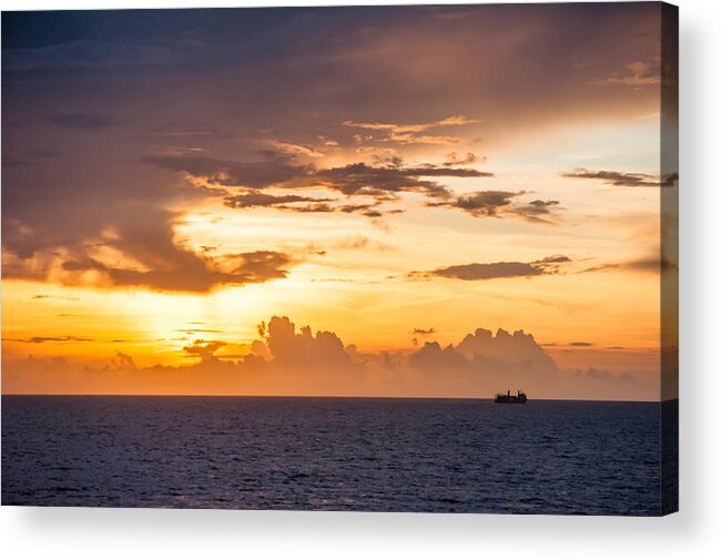 Sunsets Acrylic Print featuring the photograph On my way by Charles McCleanon