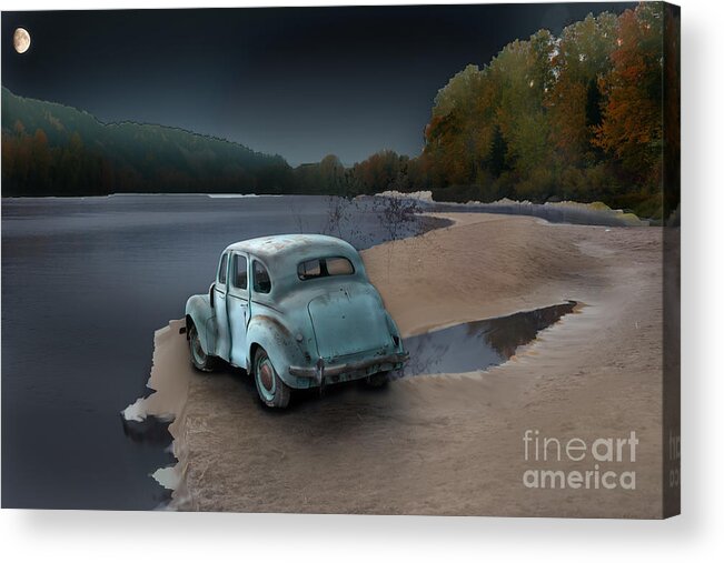 Austin Acrylic Print featuring the photograph On The Edge by Vivian Martin