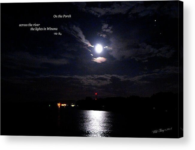 Night Acrylic Print featuring the photograph On the Porch by Wild Thing