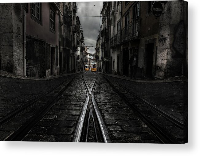 Lisbon Acrylic Print featuring the photograph One memory by Jorge Maia