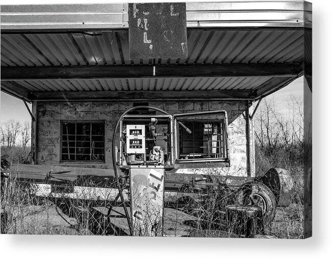Black And White Acrylic Print featuring the photograph Open for Business by Holly Ross