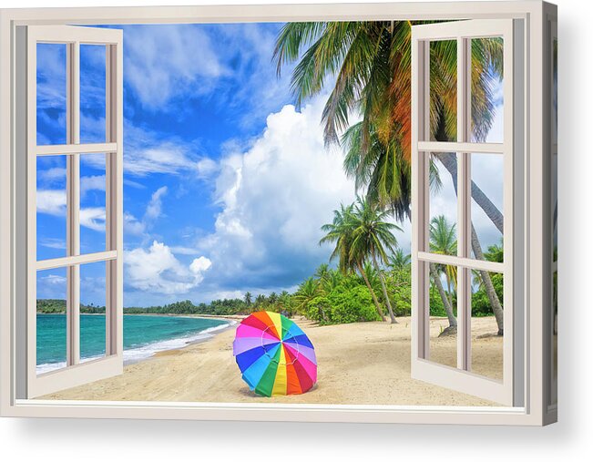 Beach Acrylic Print featuring the photograph Open Window at the Beach by Betty Eich