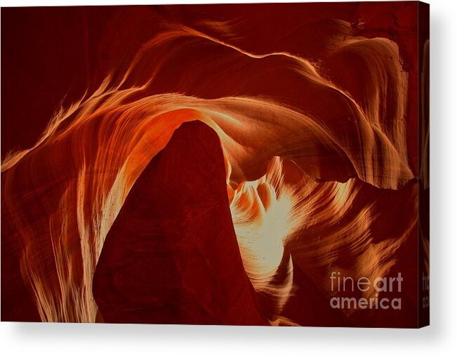 Upper Antelop Acrylic Print featuring the photograph Orange Abstract At Upper Antelope by Adam Jewell