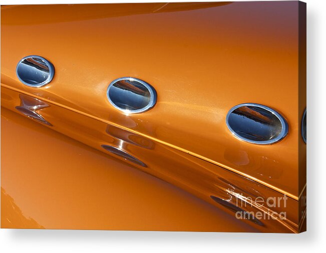 Car Acrylic Print featuring the photograph Orange Abstract by Linda Bianic