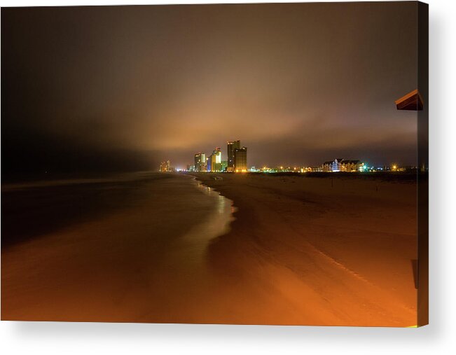 Alabama Acrylic Print featuring the photograph Orange Beach at Night - Gulf Shores by James-Allen