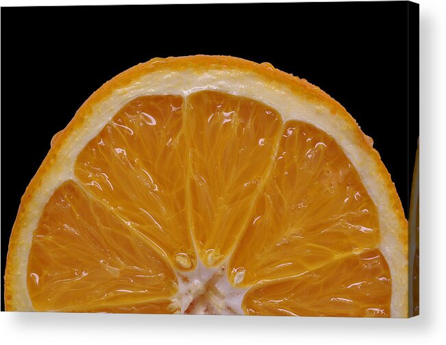 Isolated Object Acrylic Print featuring the photograph Orange Sunrise on Black by Laura Mountainspring