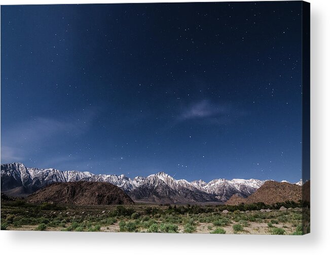 California Acrylic Print featuring the photograph Orion Over Mt. Whitney by Margaret Pitcher