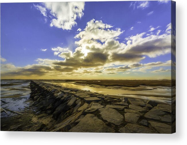 Herring Beach Acrylic Print featuring the photograph Out Going Tide by Mary Clough