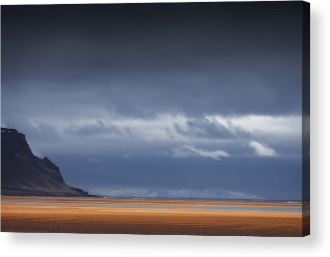 Mountain Acrylic Print featuring the photograph Over the Red Beach by Dominique Dubied