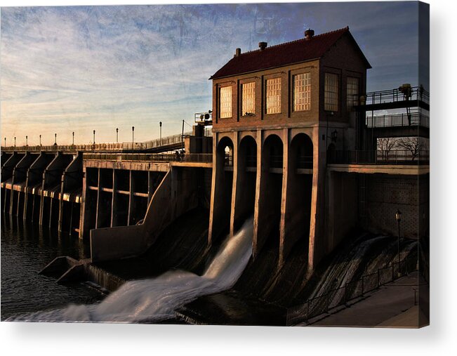 Oklahoma Acrylic Print featuring the photograph Overholser Dam by Lana Trussell