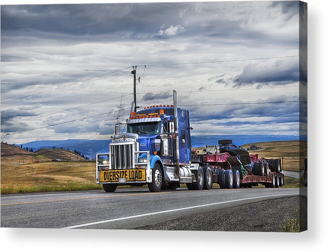 Trucks Acrylic Print featuring the photograph Oversize Load by Theresa Tahara