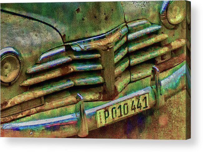 Old Car Acrylic Print featuring the photograph P010441-color by Jessica Levant