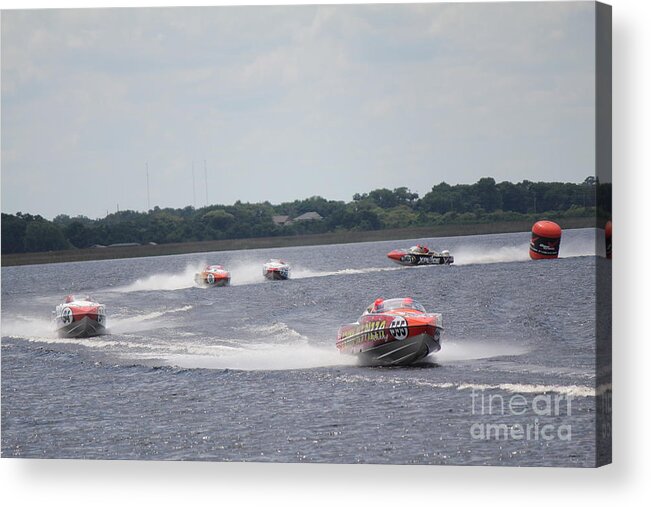 Powerboat Acrylic Print featuring the photograph P1 Powerboats Orlando 2016 by David Grant