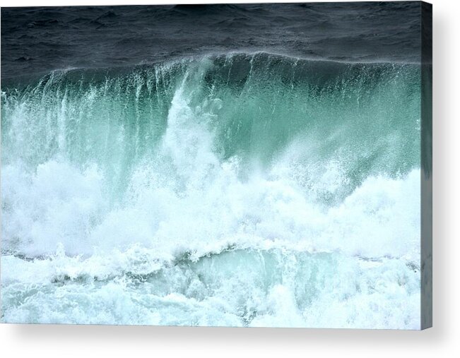 Crashing Waves Acrylic Print featuring the photograph Pacific Ocean Wave Curl by Adam Jewell