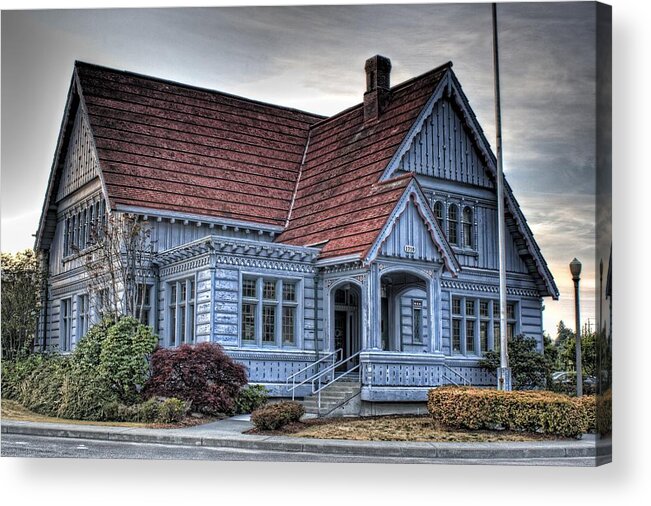 Hdr Acrylic Print featuring the photograph Painted Blue House by Brad Granger