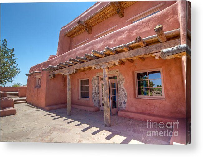 Photograph Acrylic Print featuring the photograph Painted Desert Inn Back Terrace by Bob and Nancy Kendrick