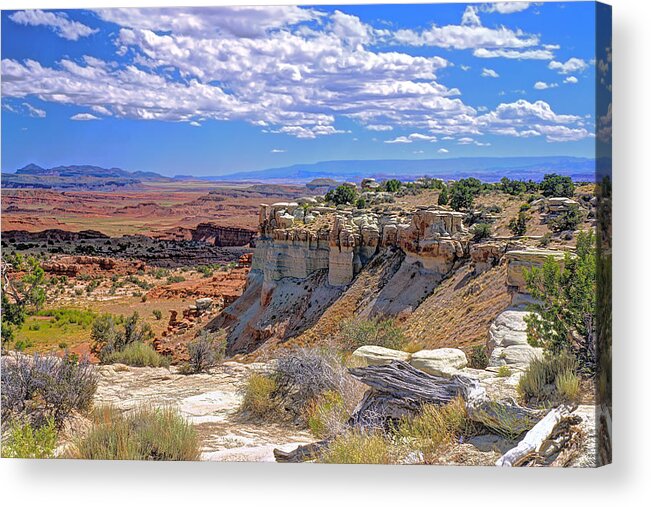 Utah Acrylic Print featuring the photograph Painted Desert of Utah by Peter Kennett