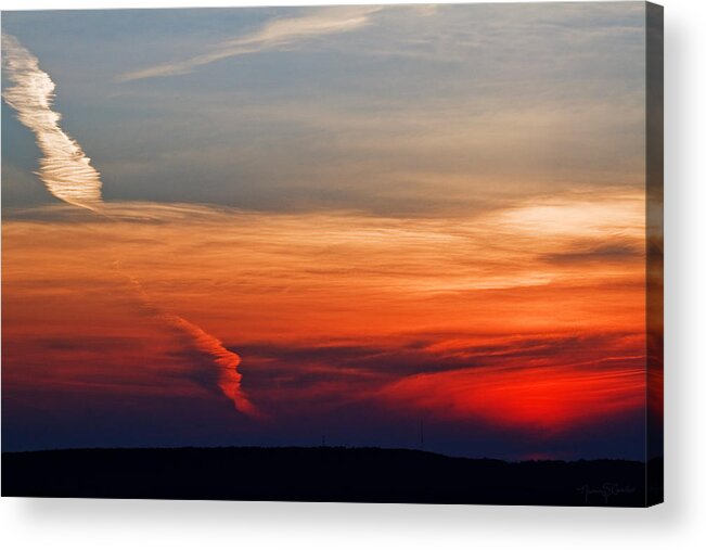 Sunset Acrylic Print featuring the photograph Painted Sky by Nancy Coelho