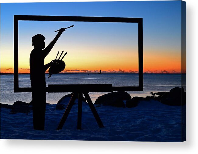 Great Acrylic Print featuring the photograph Painting the Perfect Sunrise by James Kirkikis