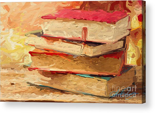 Paintings With Books In Them,famous Paintings With Books,still Life  Paintings With Books,books Acrylic Print