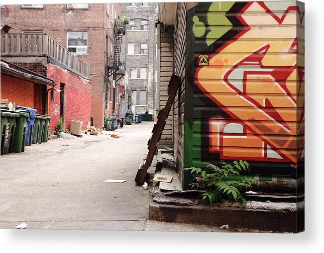 Urban Acrylic Print featuring the photograph Pallette Lean Also by Kreddible Trout